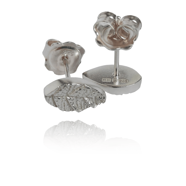 Family Tree Collection: "Yummy Leaf" sterling silver stud earrings
